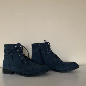 Navy Blue Madden Girl Boots